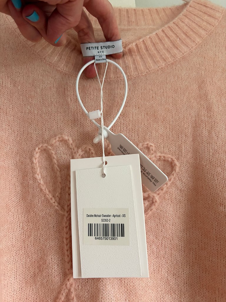 Nwt Petite Studio Deidre Mohair Sweater Apricot Xs — image 6 of 6
